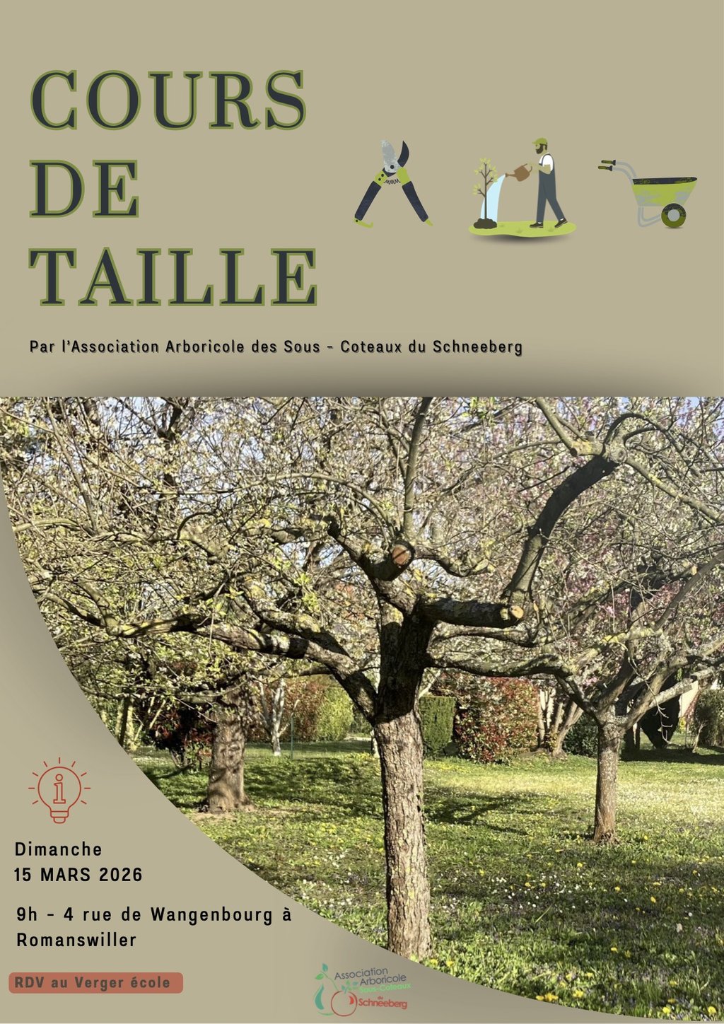 A ROMANSWILLER – Cours de taille au verger-école de Romanswiller