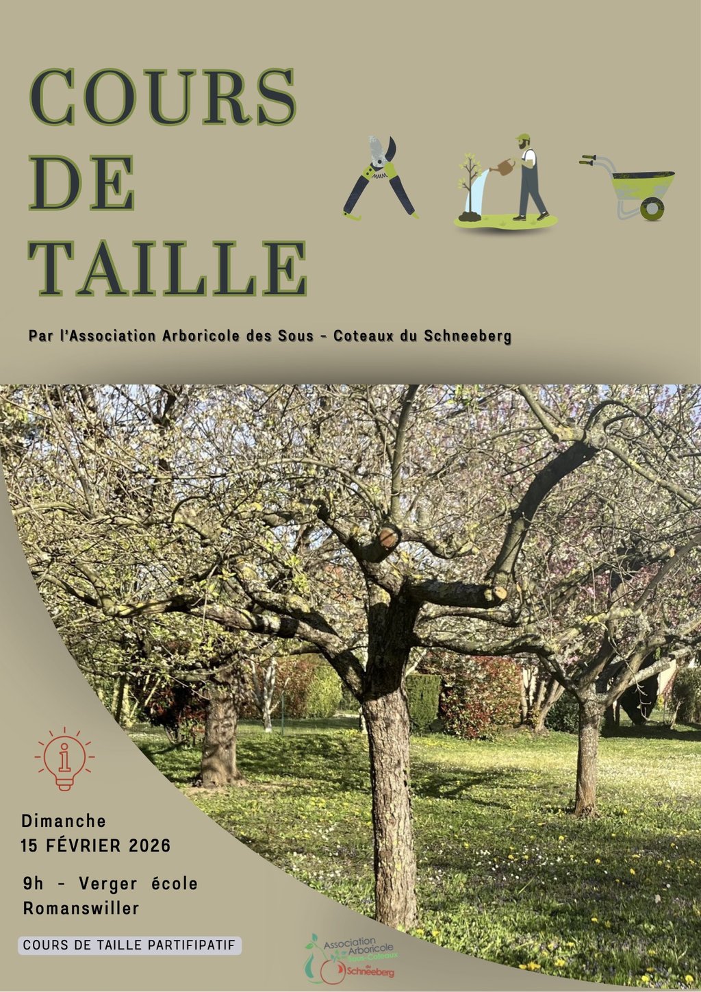 A ROMANSWILLER – Cours de taille participatif au verger-école de Romanswiller